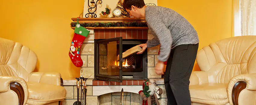 Rusted Metal Fireplace Restoration in Peoria, Illinois